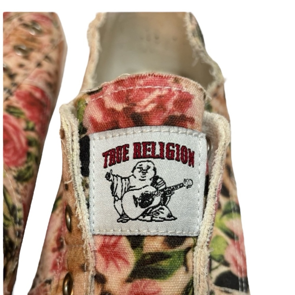 True Religion Sneakers Pink Floral Size 11 /41 - Picture 3 of 7